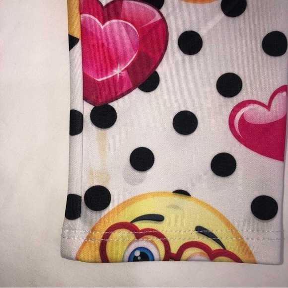 Love J USA Emoji Cropped Long Sleeve Top Polka Dot Size M/L - Picture 11 of 11